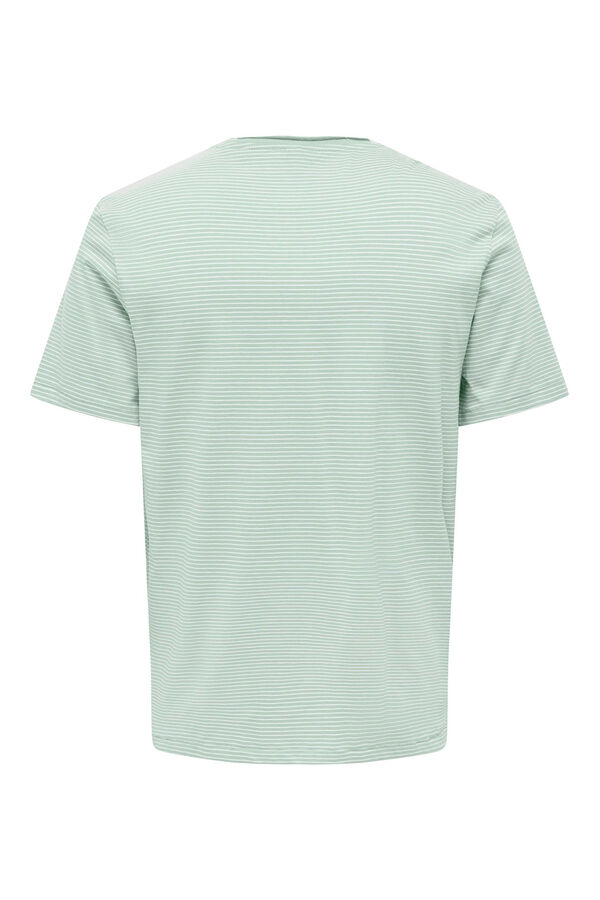 Only & Sons Camisola de manga curta com bolso cinzento