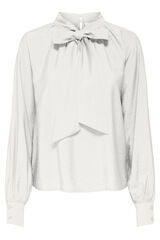 JDY Blusa manga larga lazo blanco