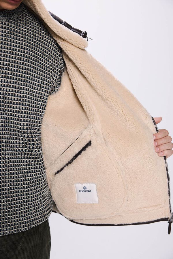 Springfield Cazadora perfecto doble faz marr&oacute;n