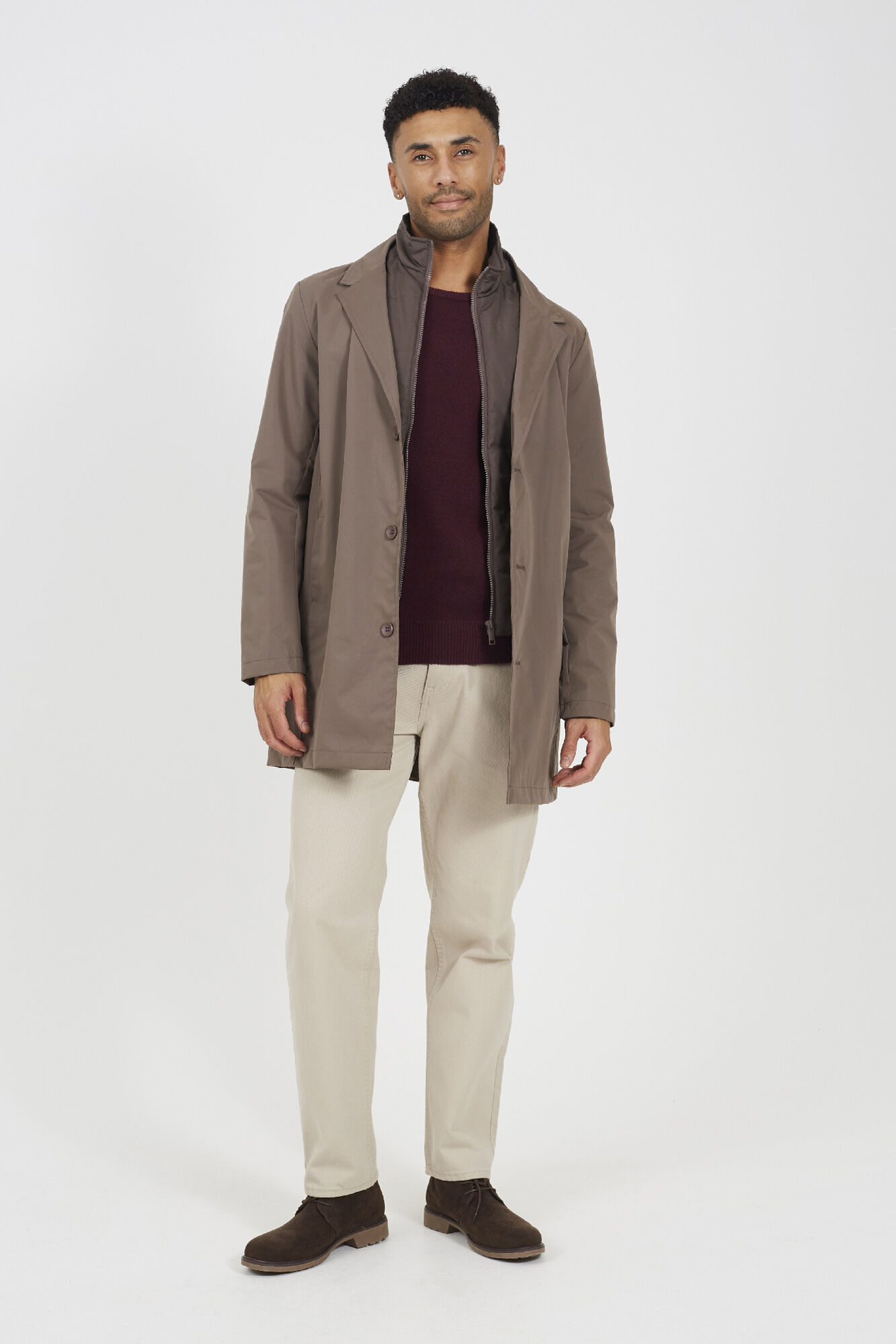 Brave Soul Abrigo con doble capa