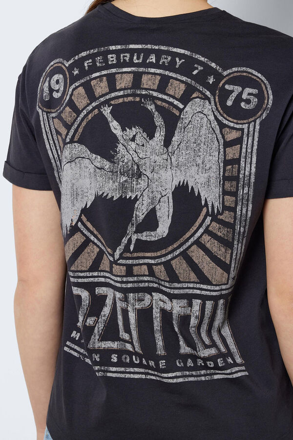 Noisy May Camiseta estampado frontal y trasero cinzento