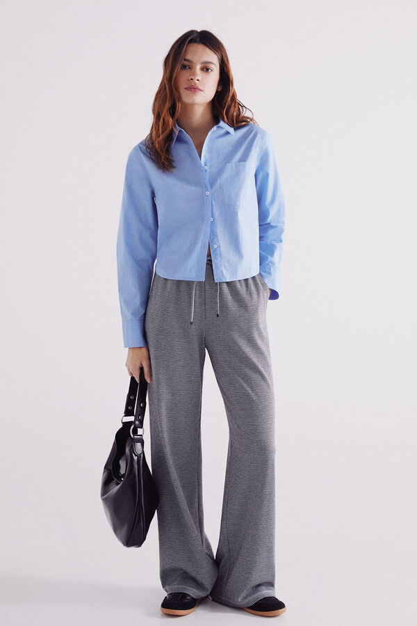 Springfield Cal&ccedil;a jogger jacquard cinzento