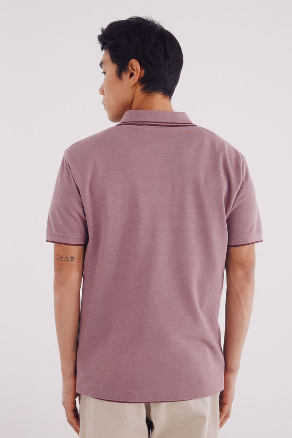 Springfield Polo piqu&eacute; detalhes contraste regular fit vermelho