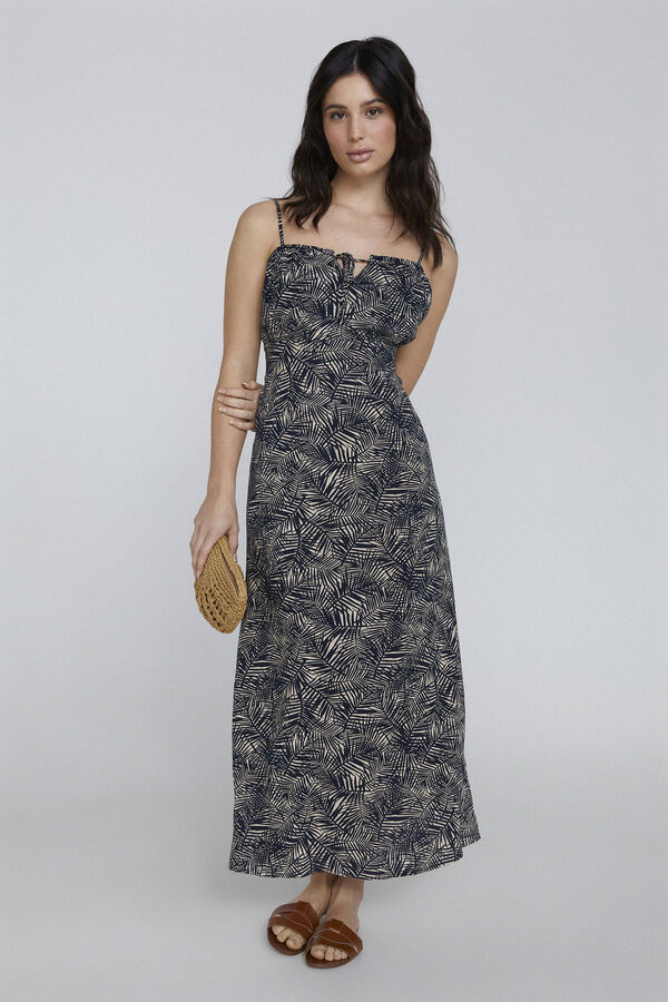 Only Vestido largo tirantes azul