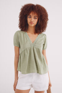 Springfield Blusa decote rendado