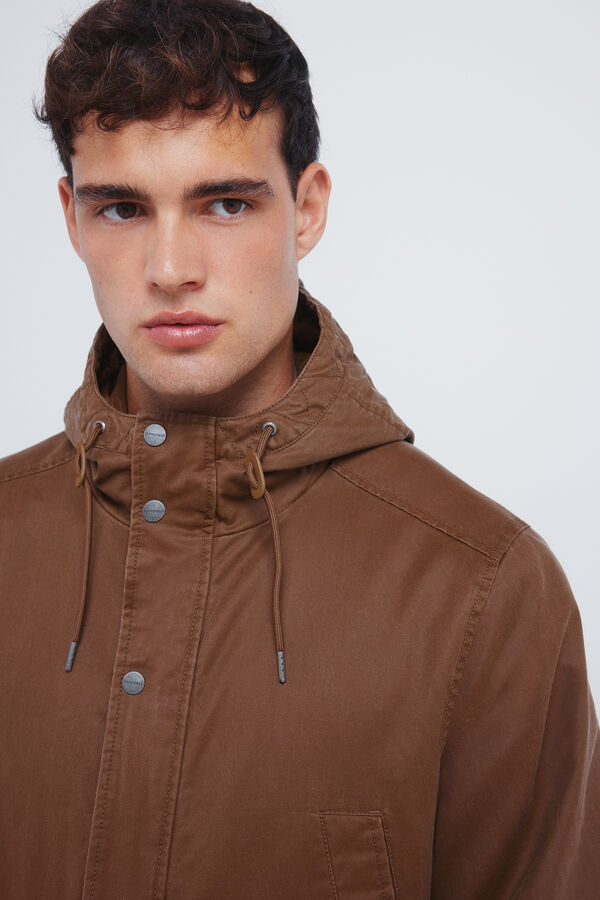 Springfield Parka de algod&atilde;o camel