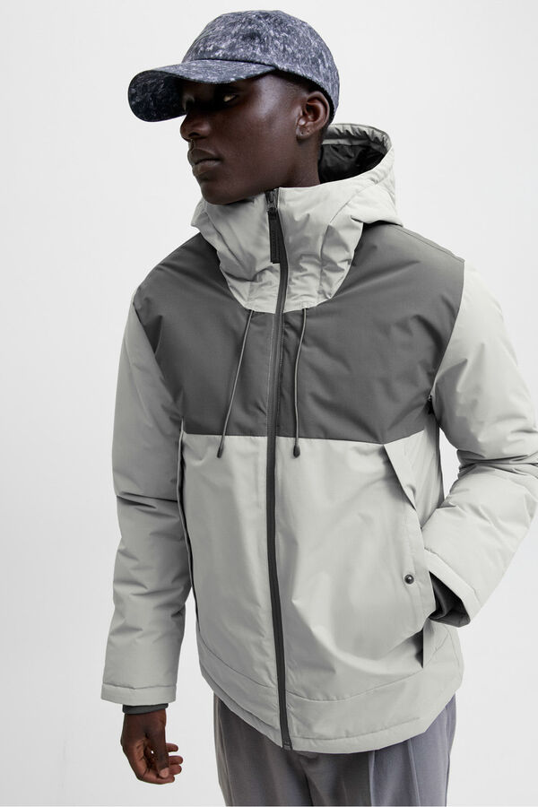Jack & Jones Chaqueta acolchada bicolor gris