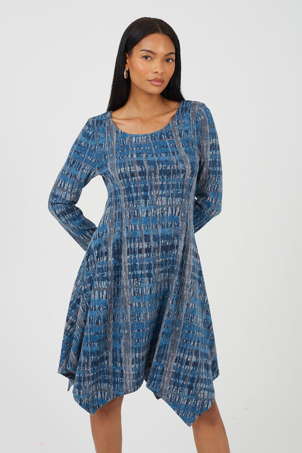 Brave Soul Vestido curto estampado azul