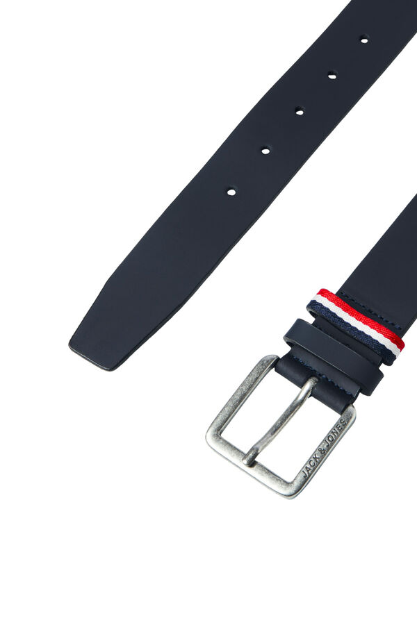Jack & Jones Cintur&oacute;n bandera cuero azul
