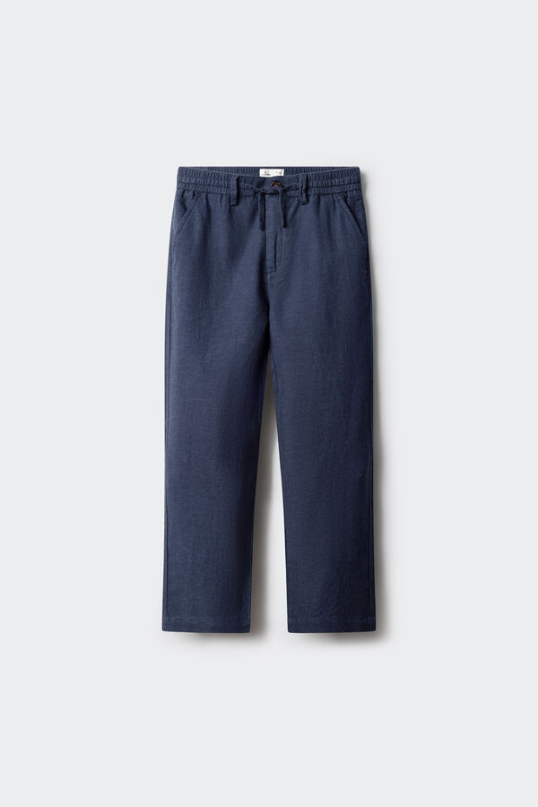 Springfield Kids Pantal&oacute;n lino ni&ntilde;o azul