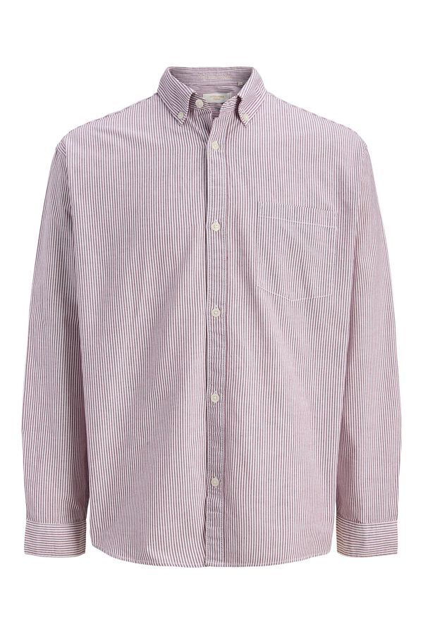 Jack & Jones PLUS Camisa Oxford estampada manga larga morado/lila