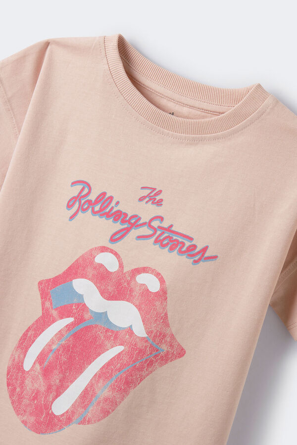 Springfield Kids T-shirt Rolling Stones menina rosa
