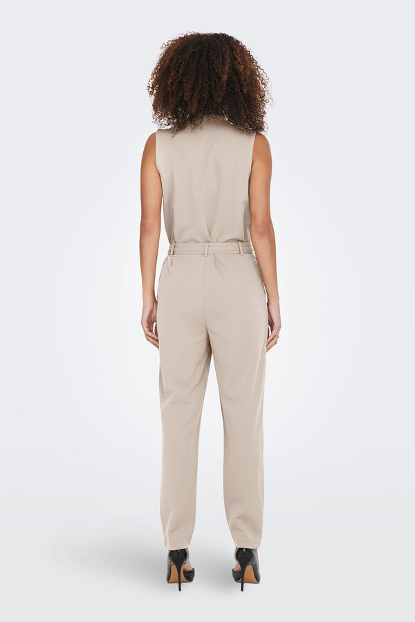 JDY Macac&atilde;o longo com al&ccedil;as largas bege