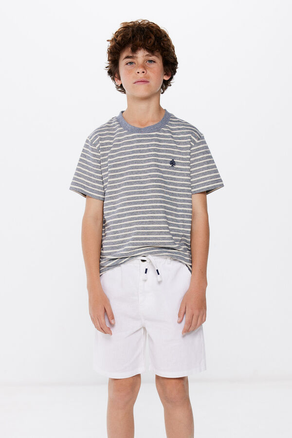 Springfield Kids Bermudas lino niño blanco