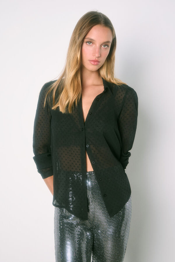 High Spirits Camisa "Amante" preto