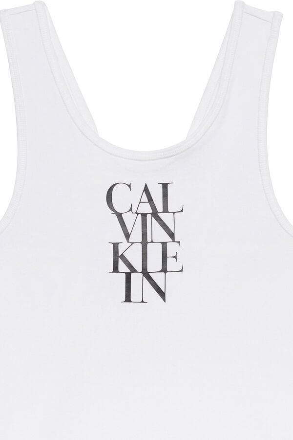 Calvin Klein Camiseta de tirante logo Calvin Klein. blanco