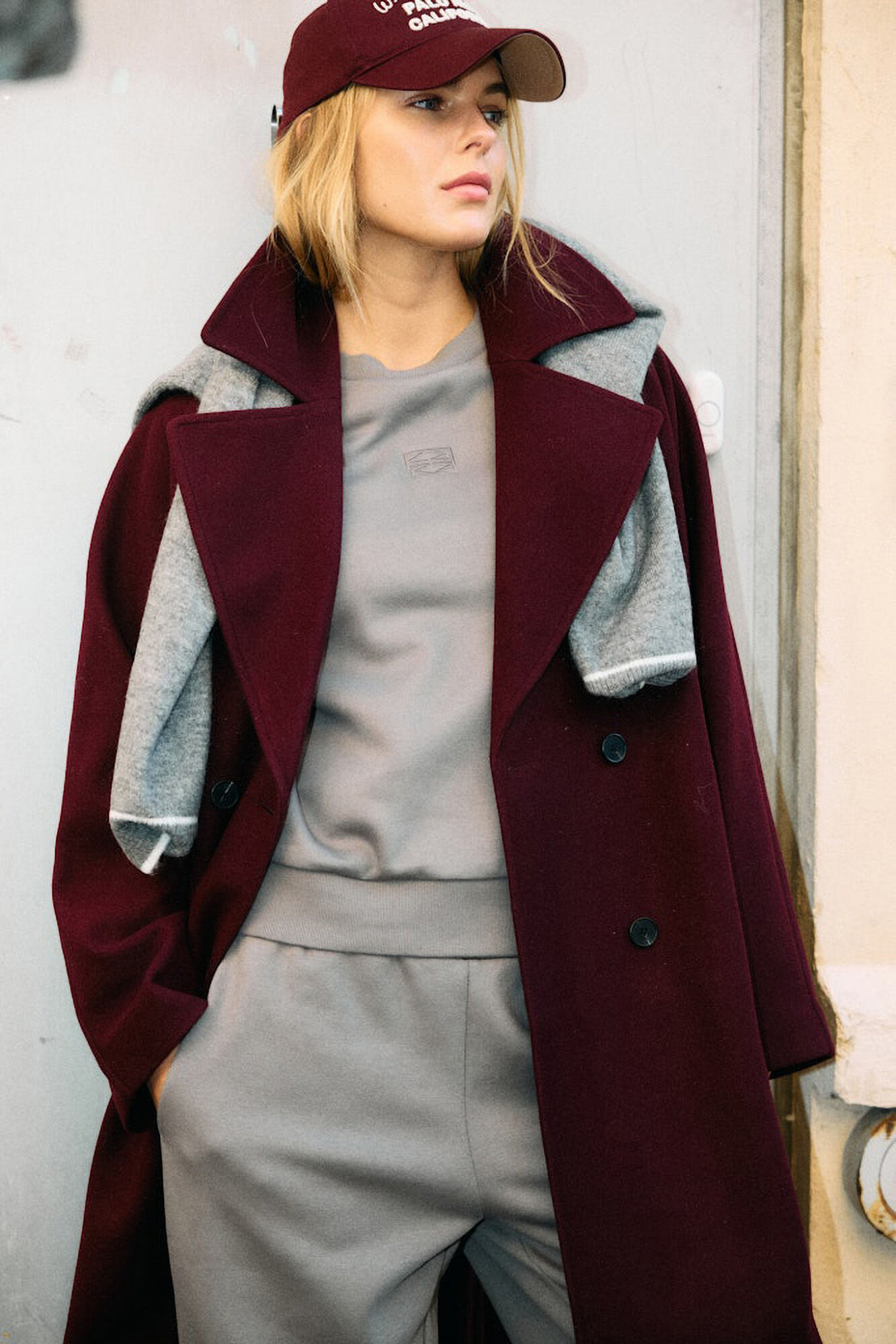 Noisy May Abrigo pa&ntilde;o abotonado