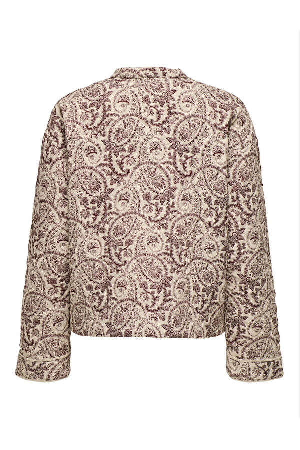 Only Casaco acolchoado estampado bege