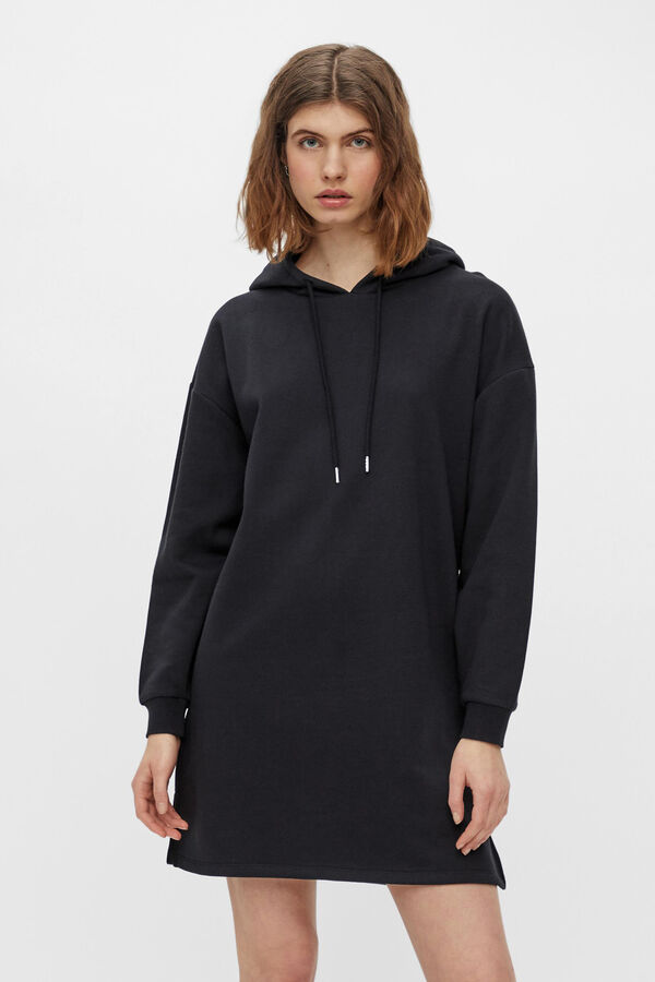 Pieces Vestido sweatshirt preto