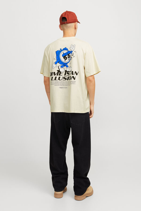 Jack & Jones Camiseta de manga curta com ajuste solto branco