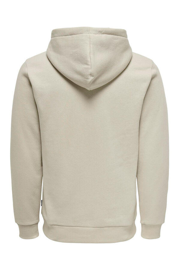 Only & Sons Sweatshirt com fecho-&eacute;clair bege