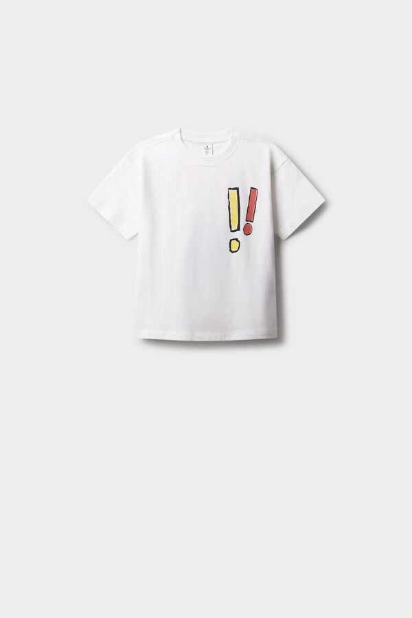 Springfield Kids Camiseta Letras ni&ntilde;o marfil