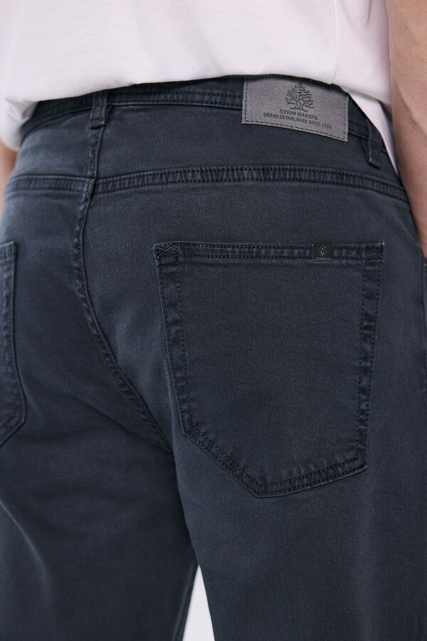 Springfield Cal&ccedil;a slim fit lavada colorida azul