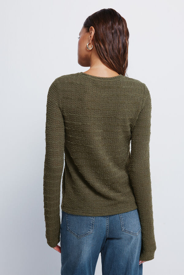 Springfield Camisola chenille estrutura Caqui escuro