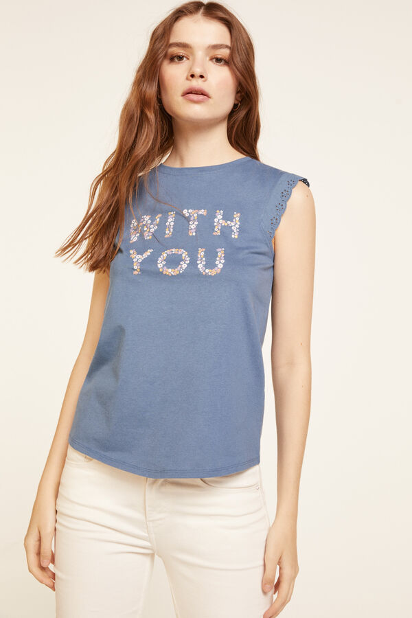Springfield Camiseta "With you" marfil