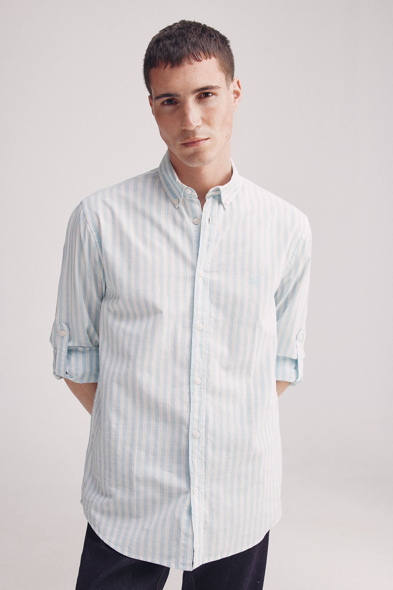 Springfield Camisa riscas de algod&atilde;o