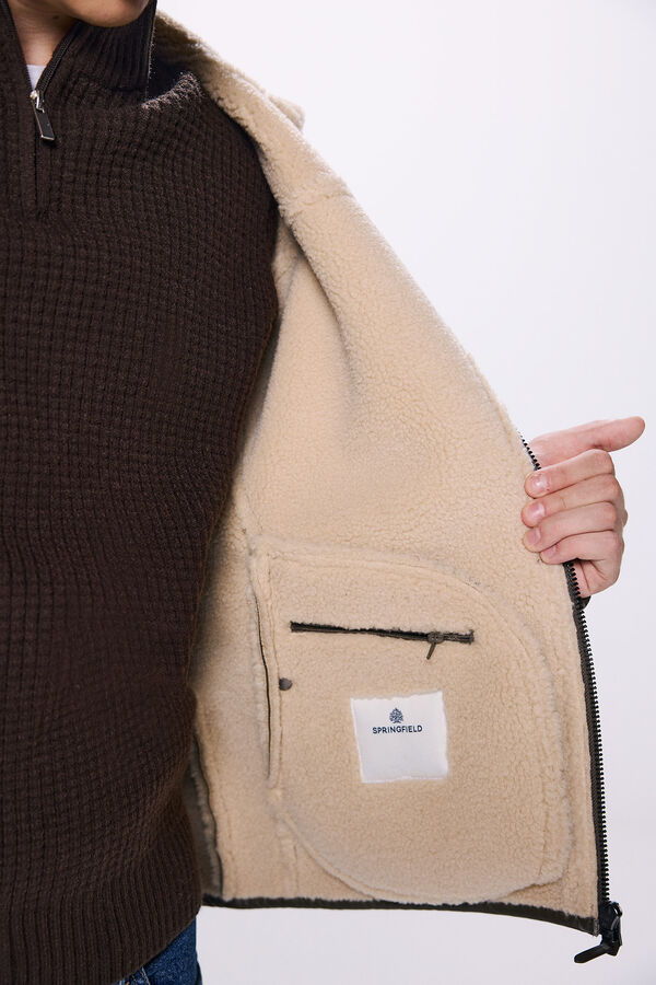 Springfield Blus&atilde;o aviador dupla face cru