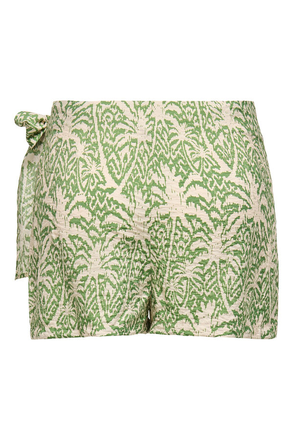 JDY cal&ccedil;a curta estampada - cal&ccedil;a verde