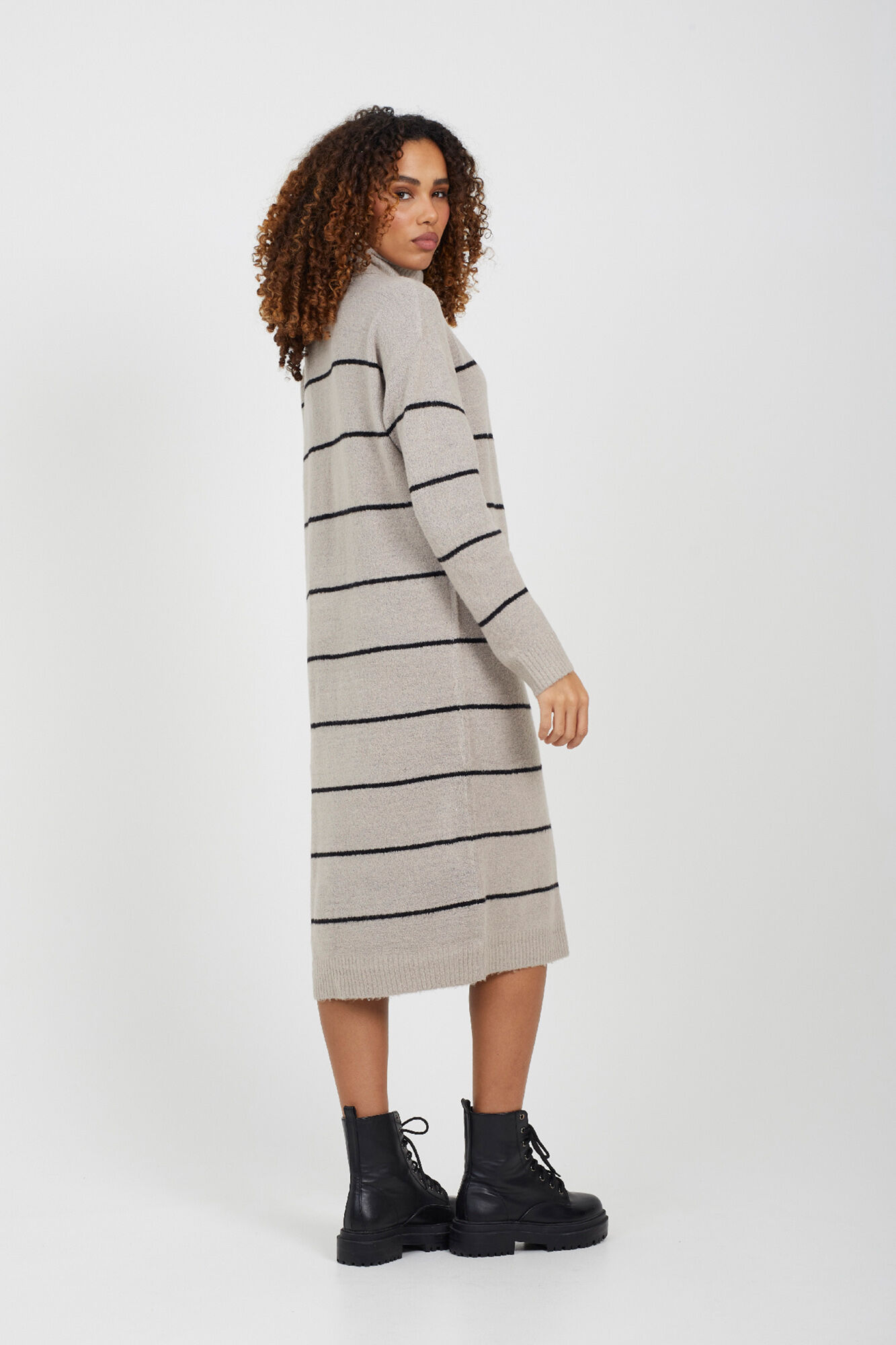 Brave Soul Vestido de riscas malha