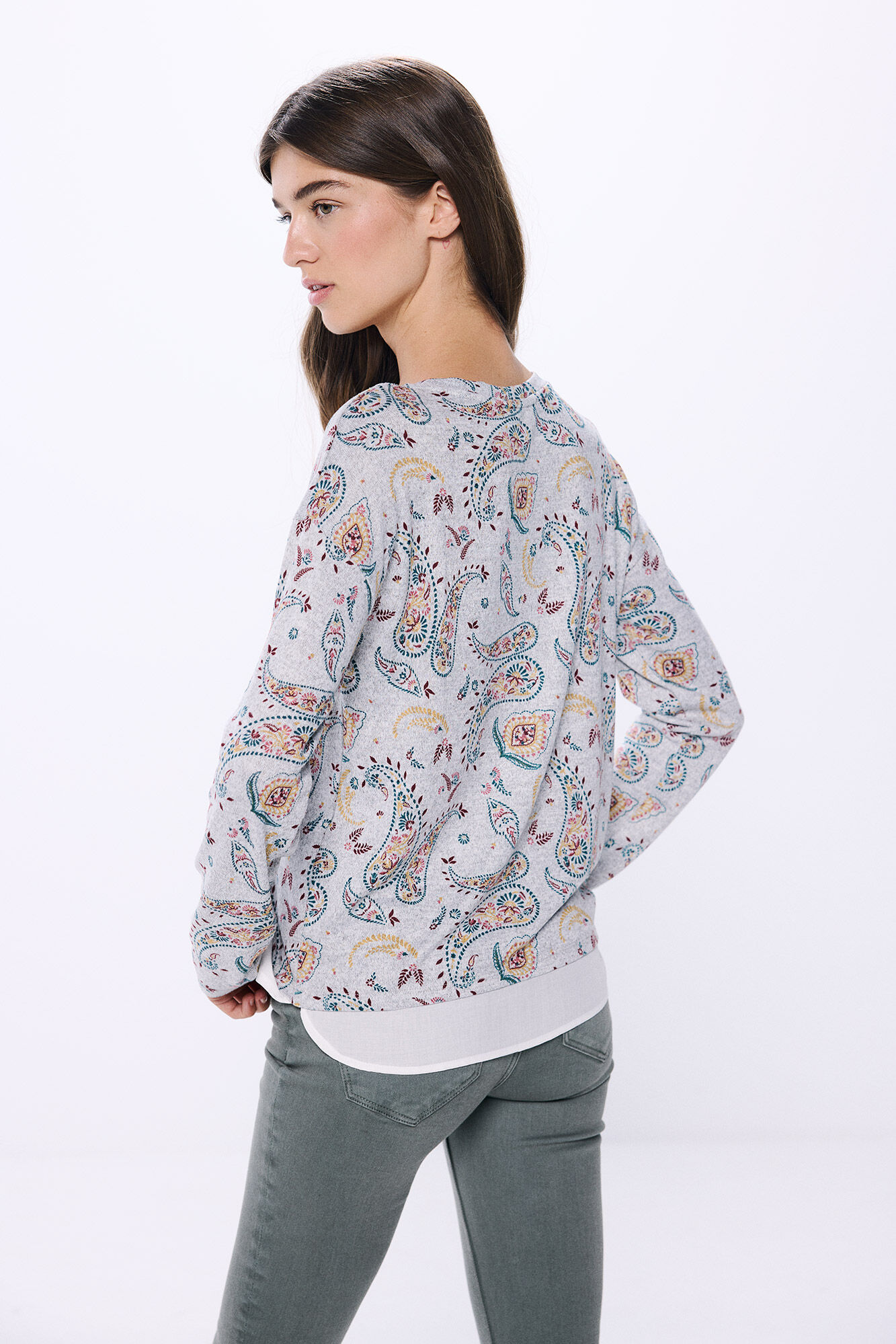 Springfield Camiseta combinada estampada