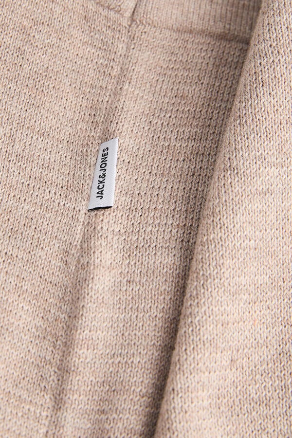 Jack & Jones Casaco de malha b&aacute;sico cru