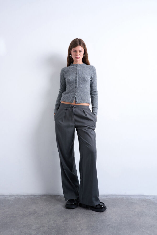 Topshop C&aacute;rdigan gris