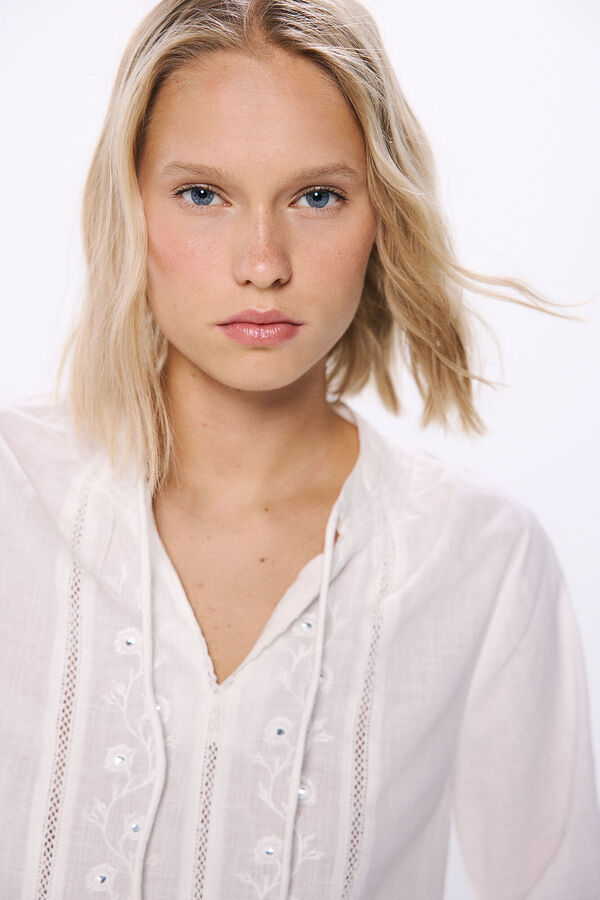 Springfield Blusa bordada em espelho estampado