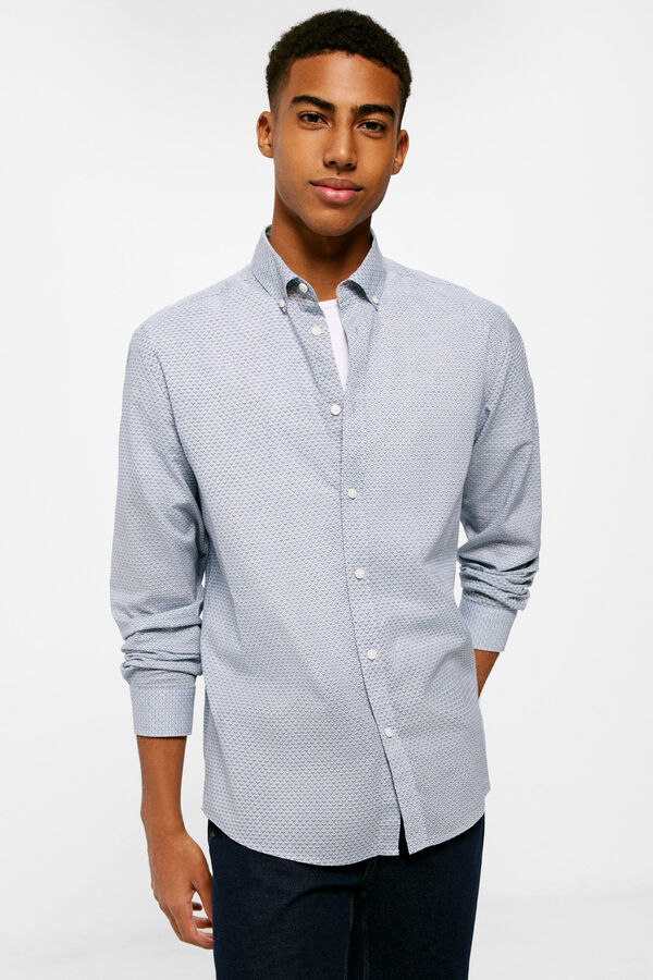 Springfield Camisa ligera estampada azul