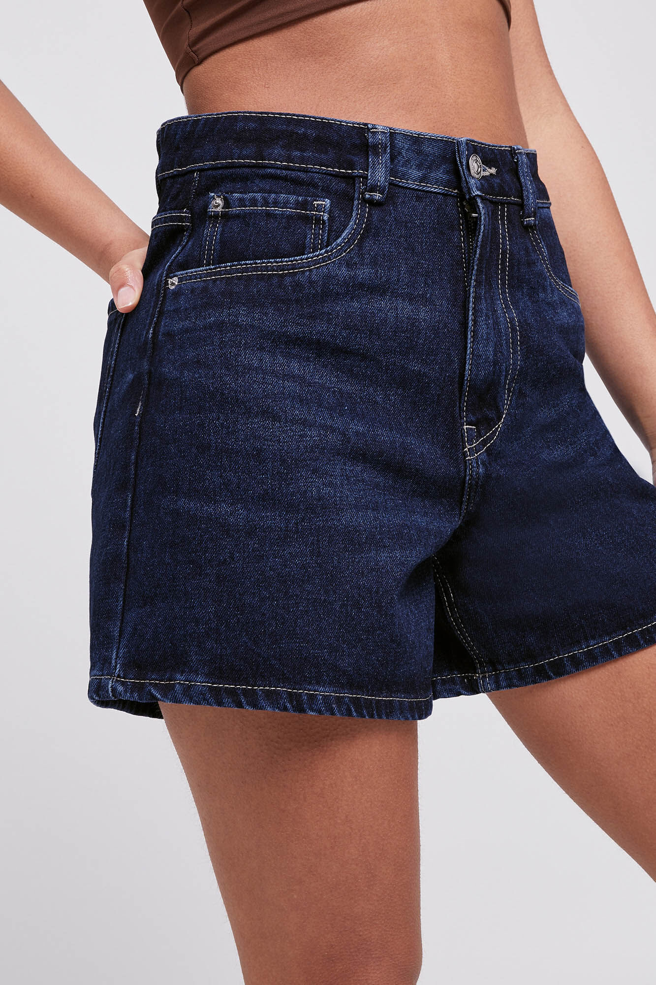 Shorts vaqueros tiro cheap alto