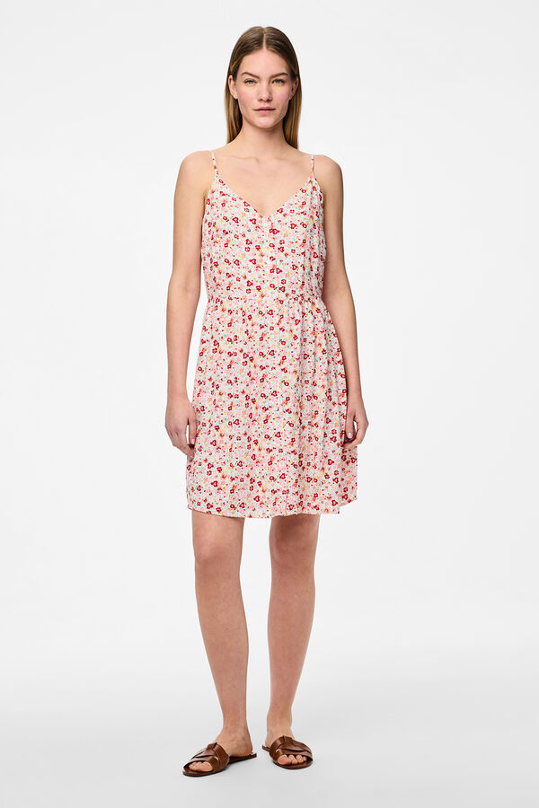 Pieces Vestido midi de tirantes blanco