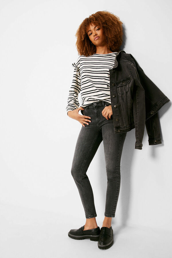 Springfield Jeans Slim Cropped Lavagem Sustent&aacute;vel cinzento