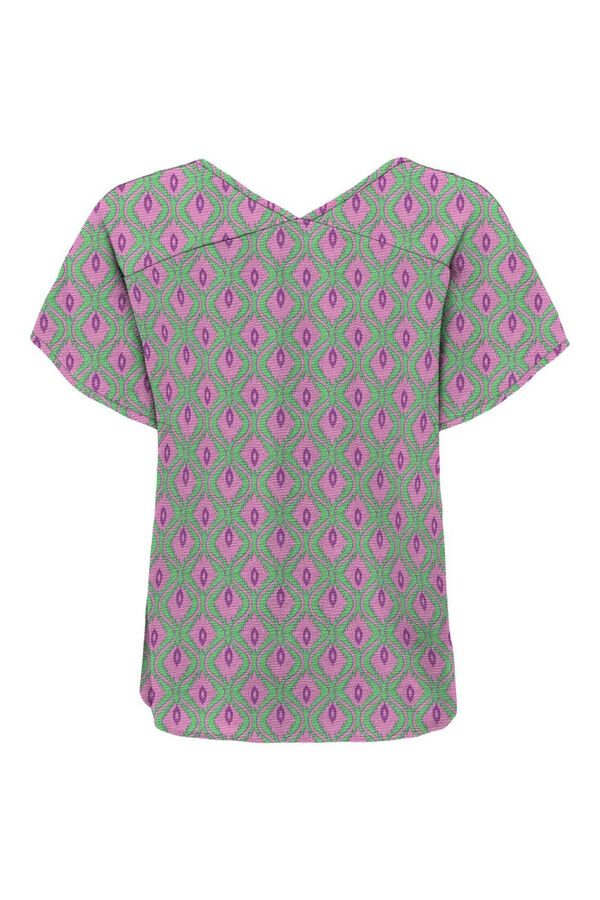 Only Blusa com decote em bico verde
