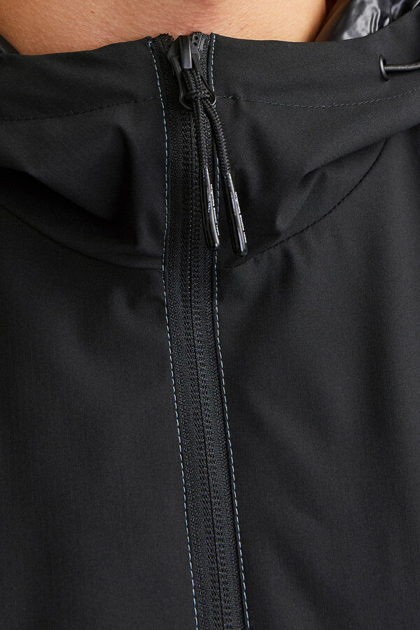 Jack & Jones Chaqueta cortavientos capucha negro