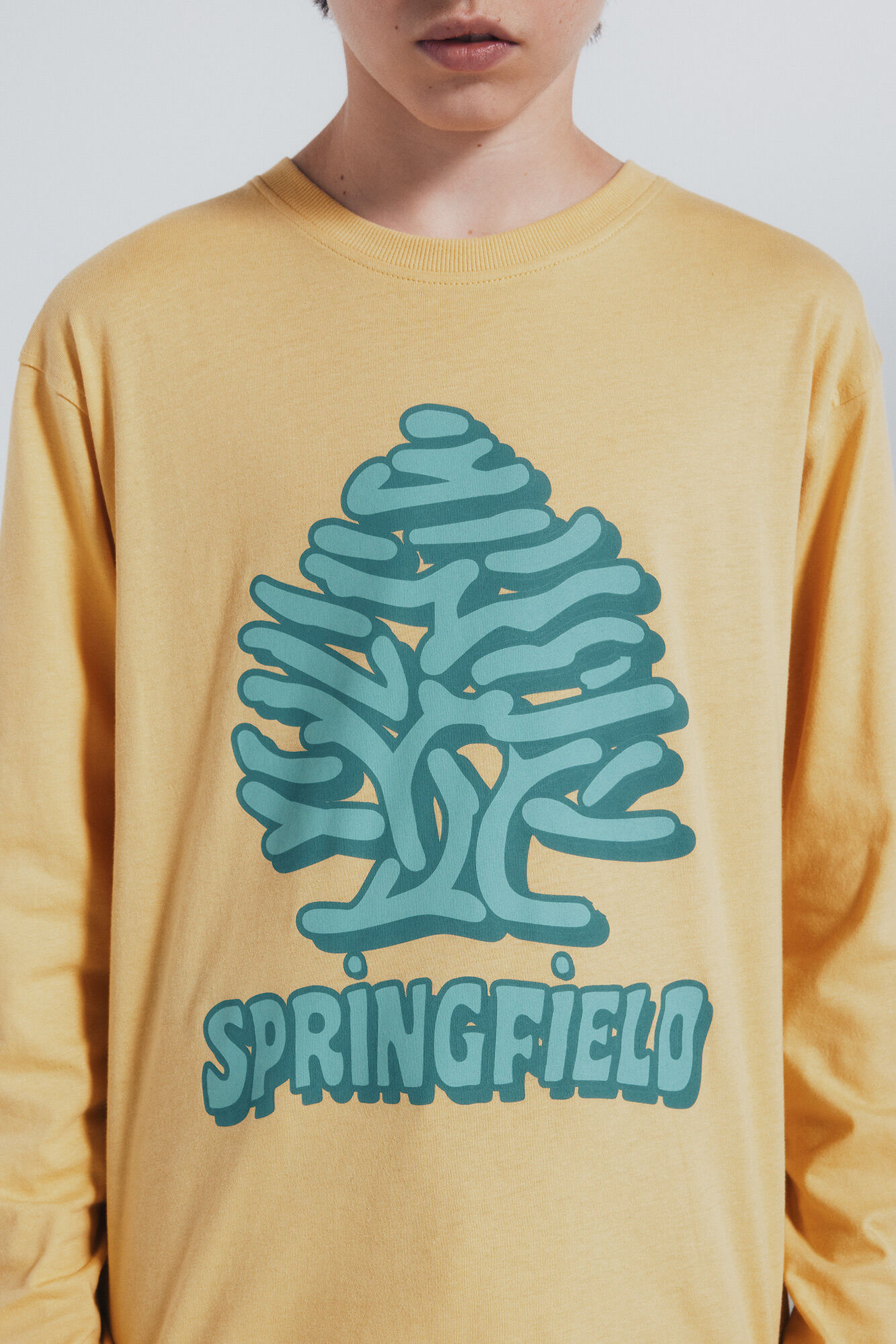 Springfield Kids Camiseta manga comprida &aacute;rvore amarela para meninos