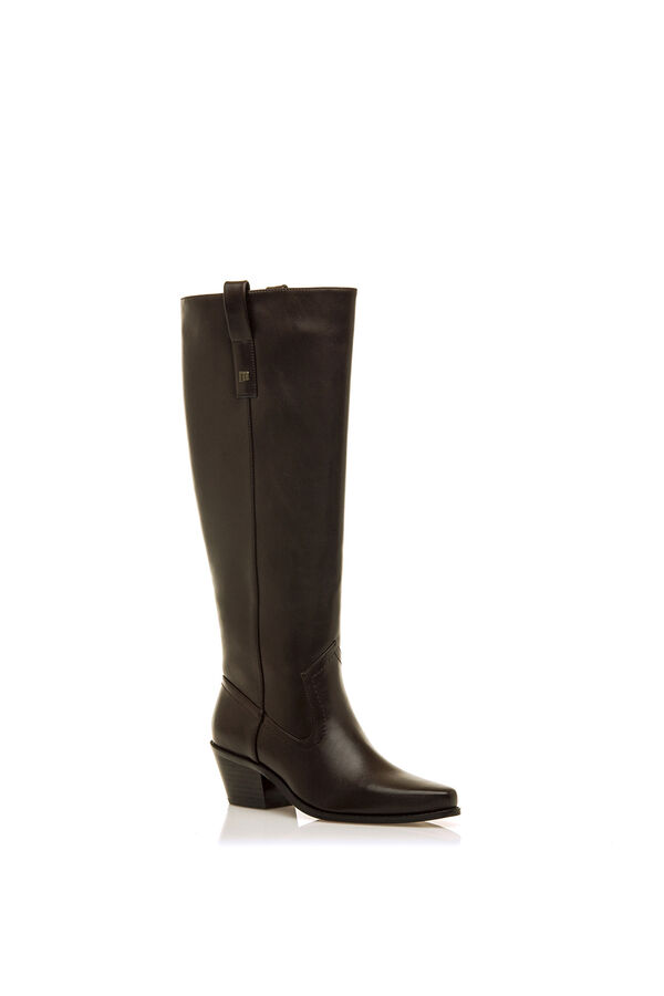 MTNG Bota cowboy alta Texas marr&oacute;n