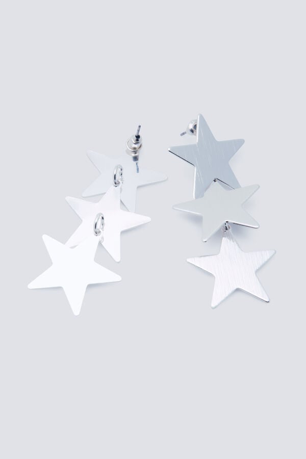 Springfield Pendientes estrellas cascada gris