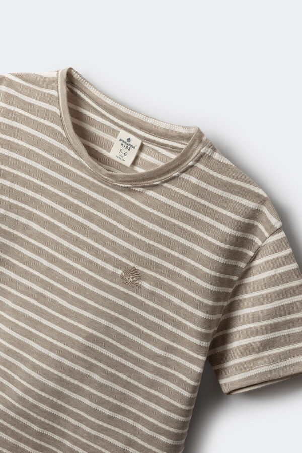 Springfield Kids Camiseta textura rayas ni&ntilde;o gris