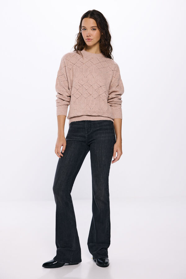 Springfield Jersey pointelle lentejuelas nude