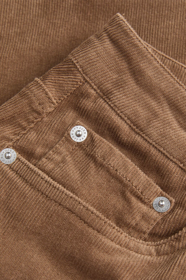 Jack & Jones Saia de veludo cotel&ecirc; slim fit cru