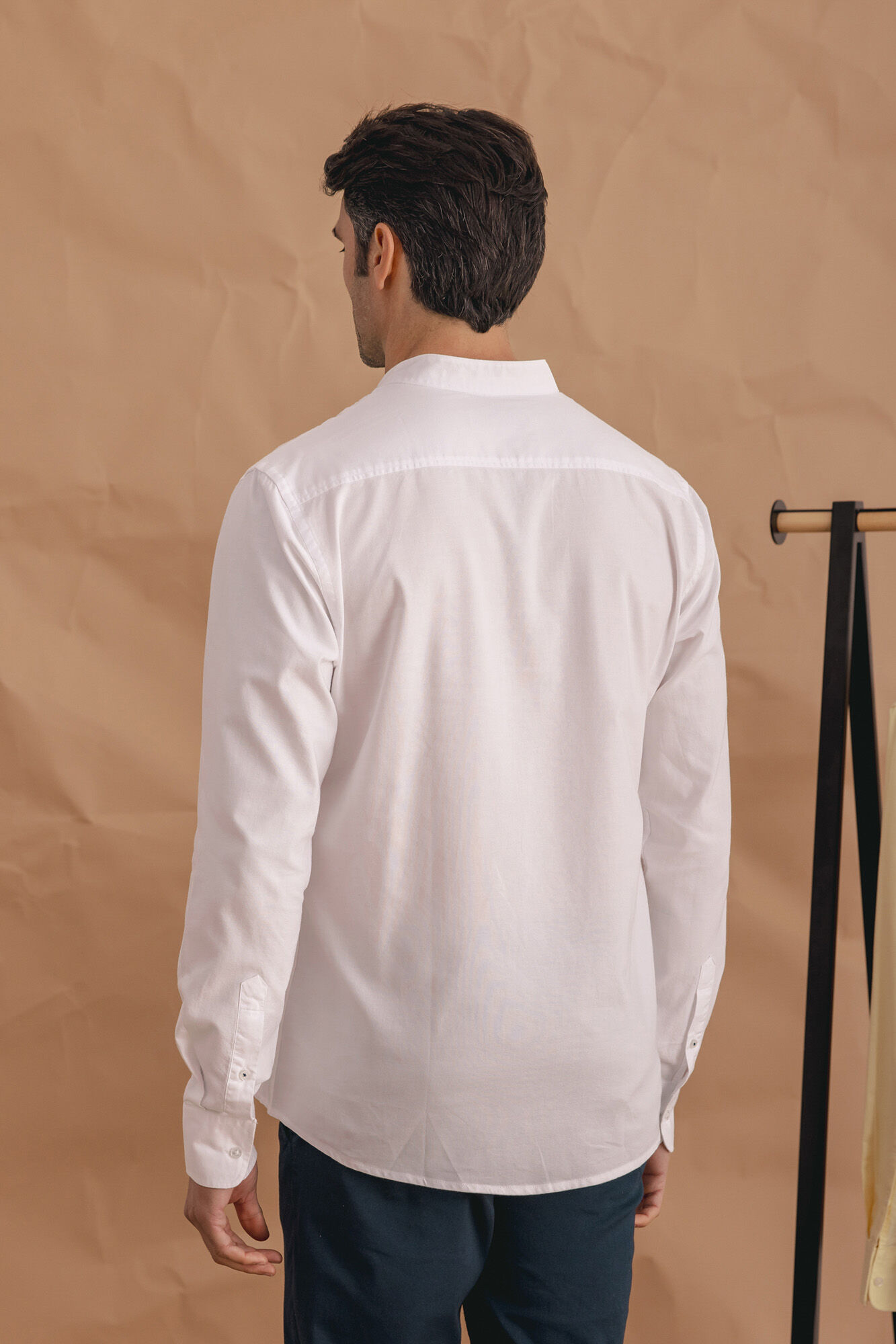 Celopman Camisa Oxford Cuello Mao